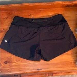 Lululemon Speed Up Short High Rise 2.5” Black Sz6